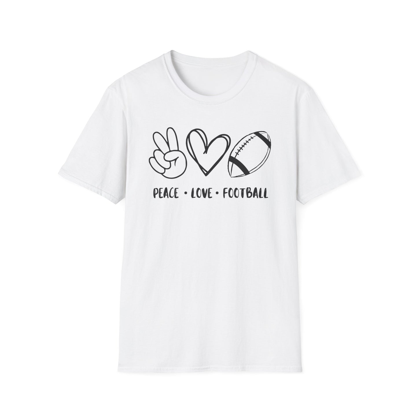 Peace Love Football - Unisex Softstyle T-Shirt