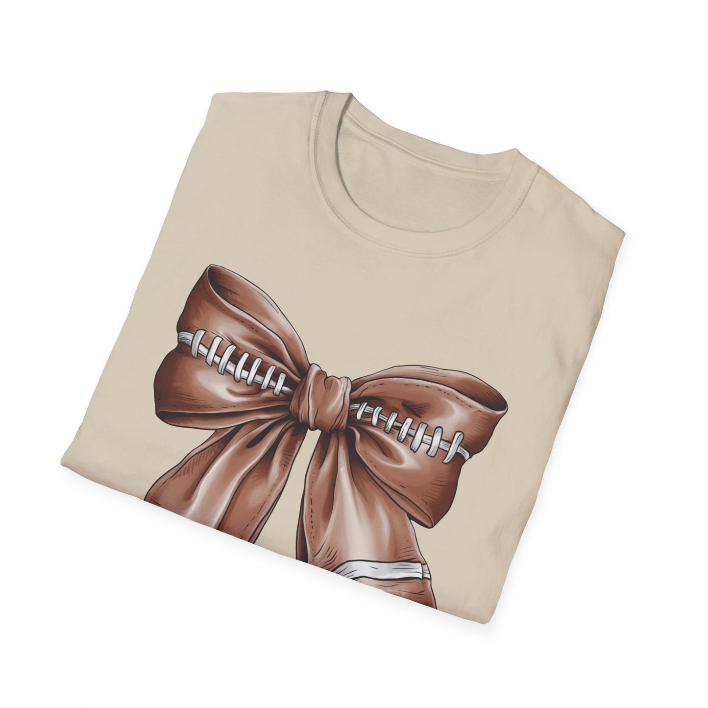 Football Bow - Unisex Softstyle T-Shirt