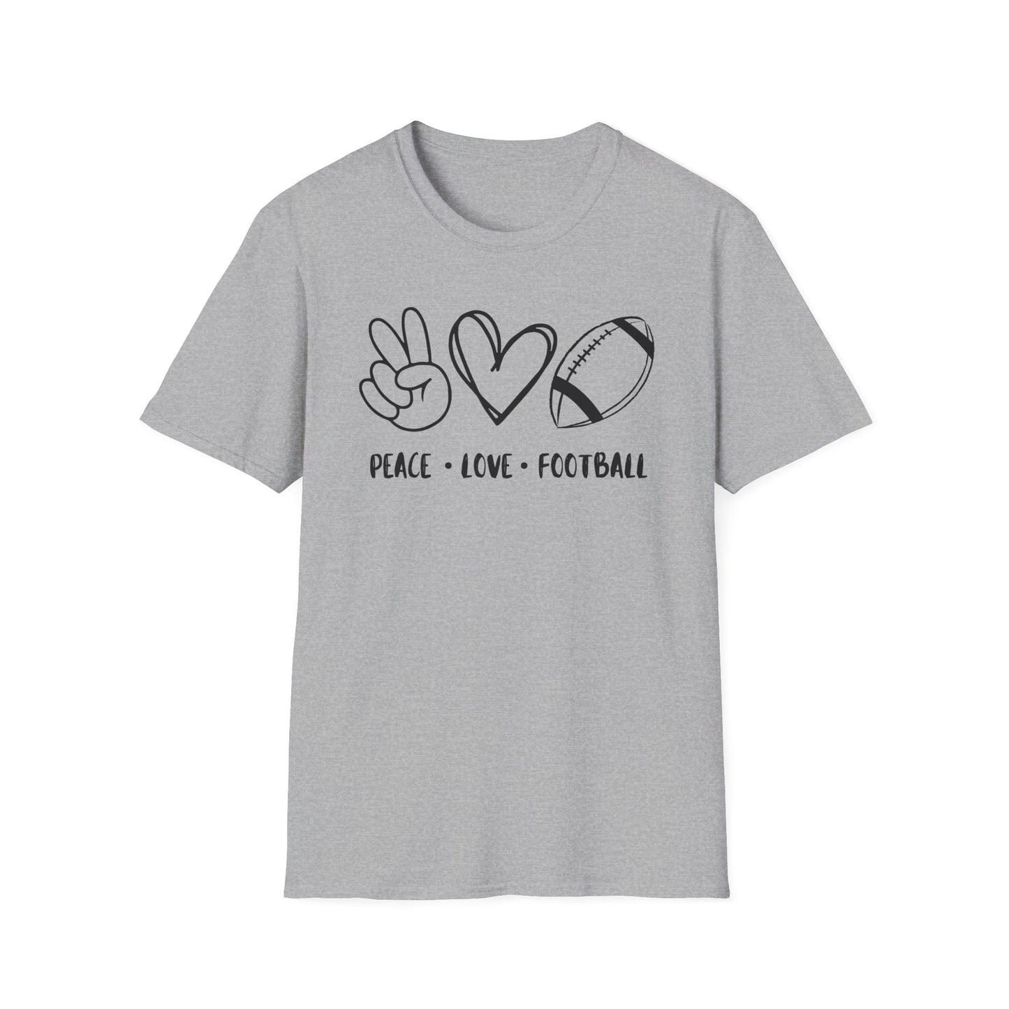 Peace Love Football - Unisex Softstyle T-Shirt