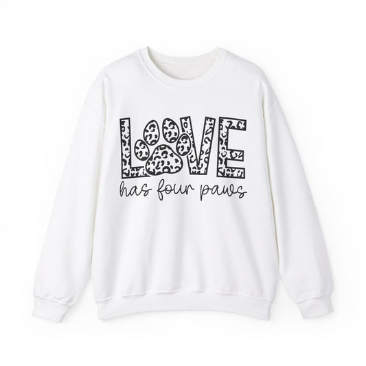 LOVE has four paws - Crewneck Sweatshirt