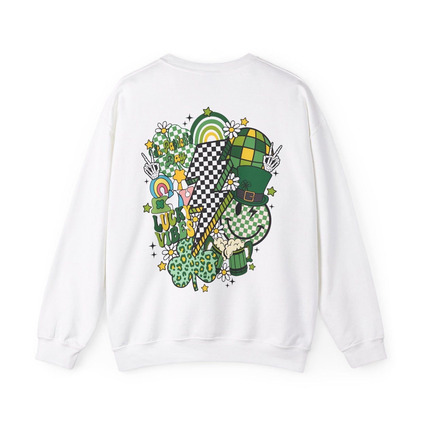 Happy St. Pat Day Retro - Crewneck Sweatshirt