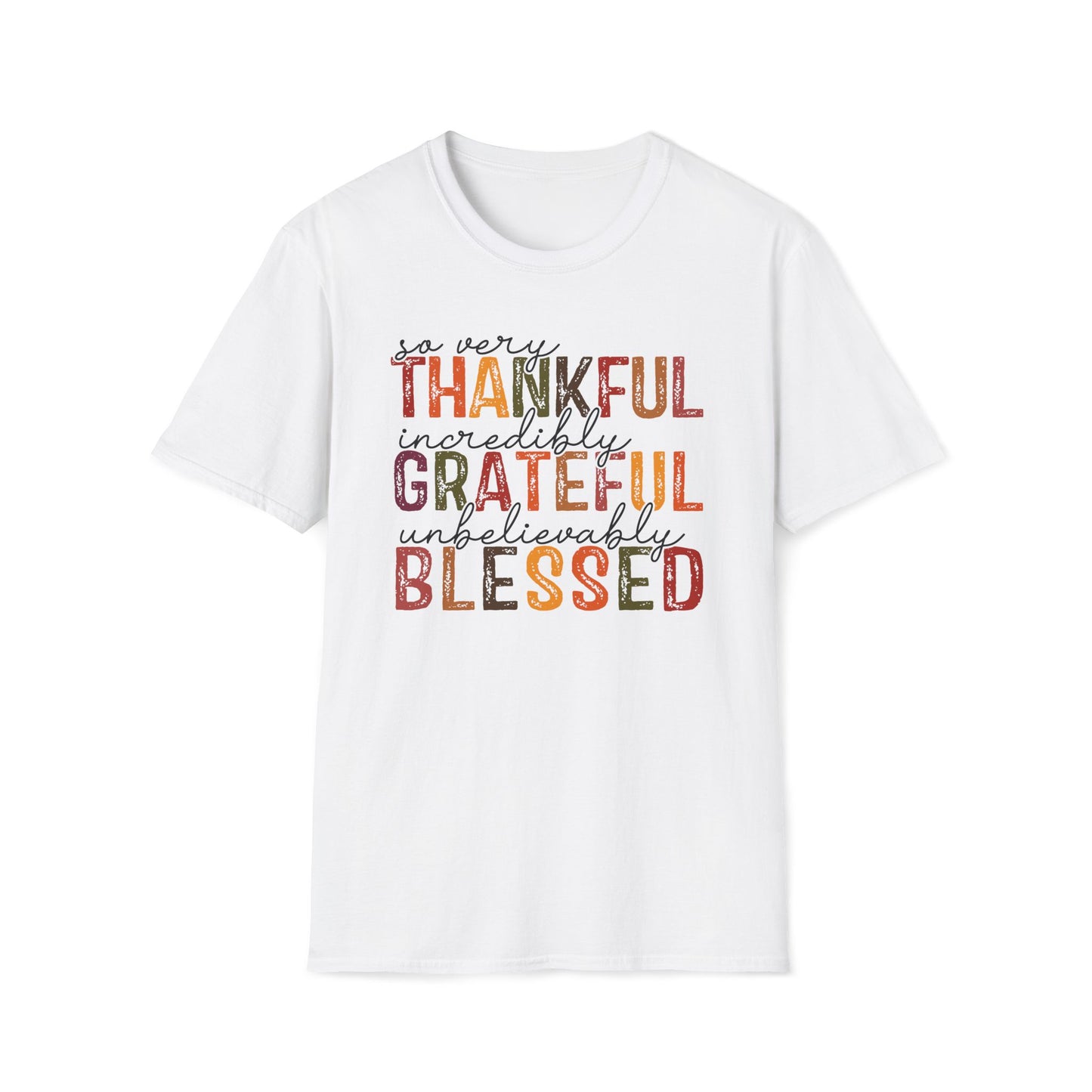 Thankful Grateful Blessed - Unisex Softstyle T-Shirt