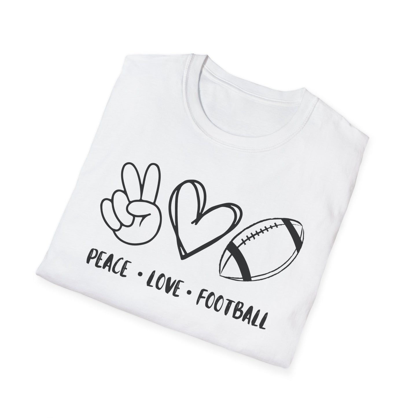 Peace Love Football - Unisex Softstyle T-Shirt