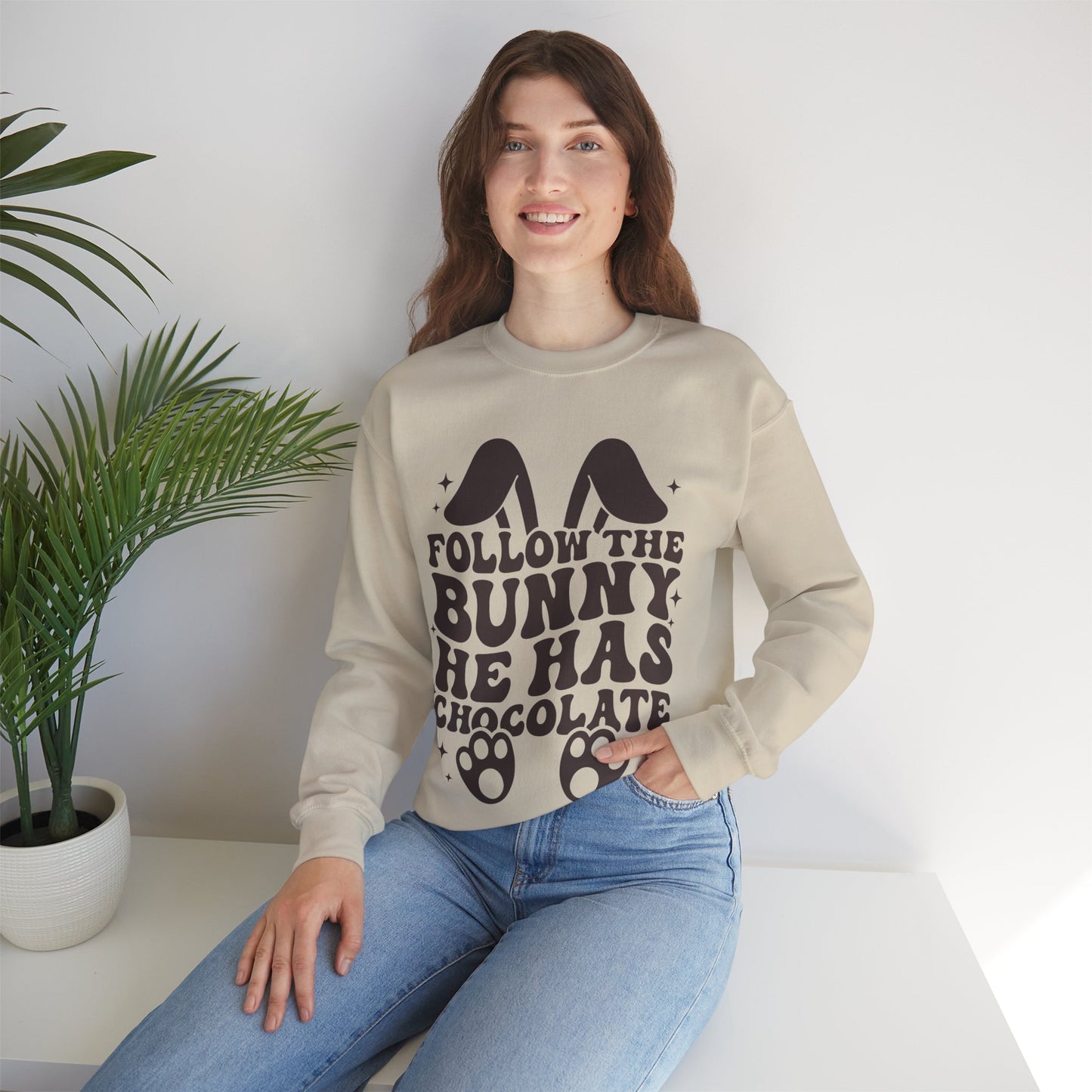 Follow the Bunny - Crewneck Sweatshirt