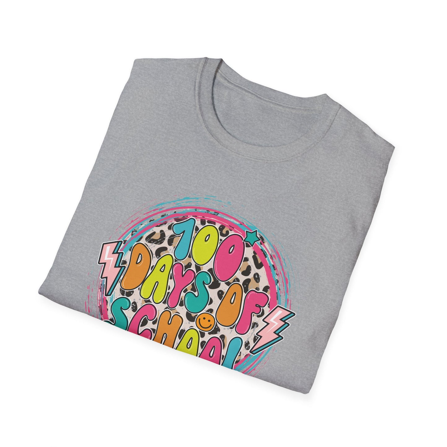 100 Days of School Retro - Unisex Softstyle T-Shirt