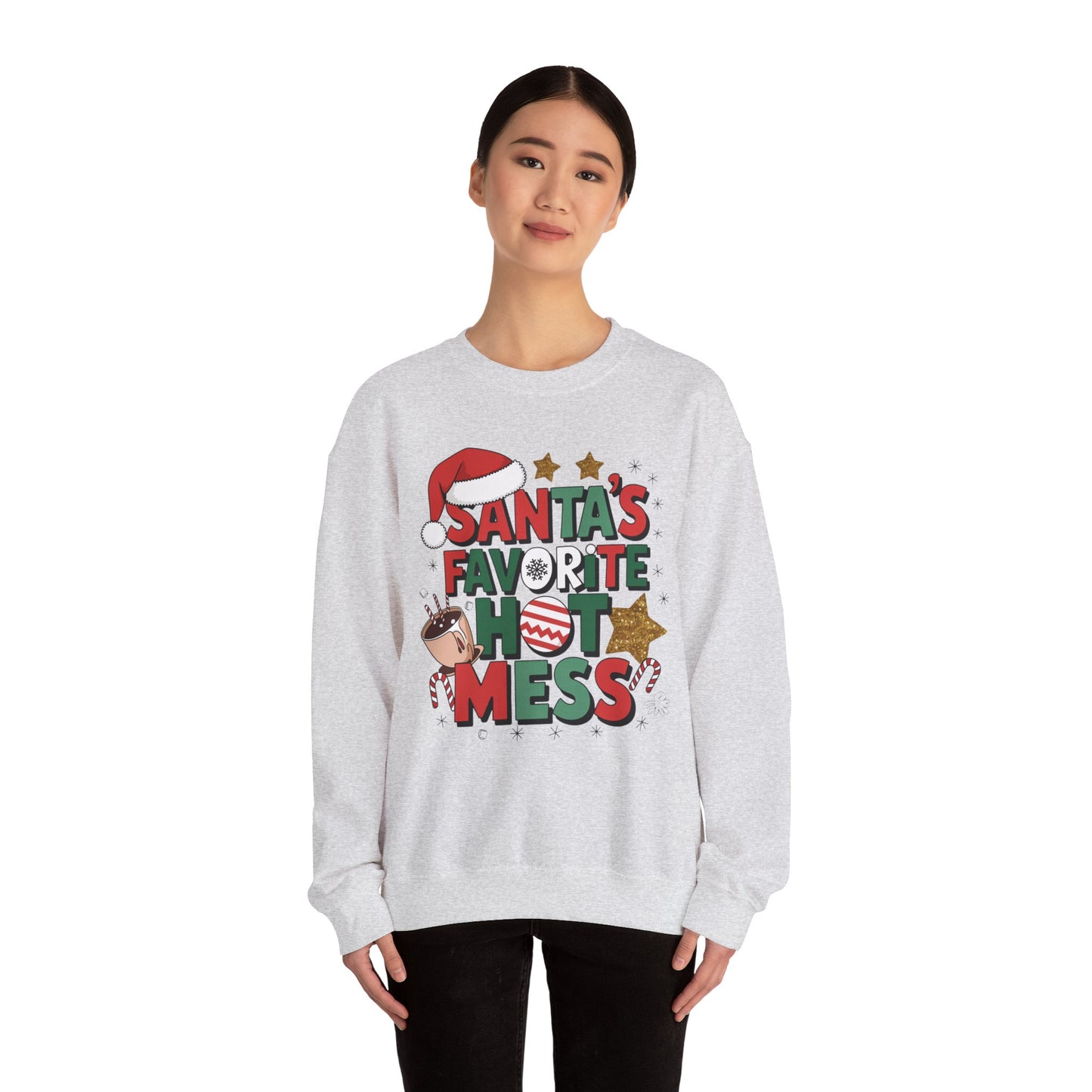 Santa's Favorite Hot Mess - Crewneck Sweatshirt