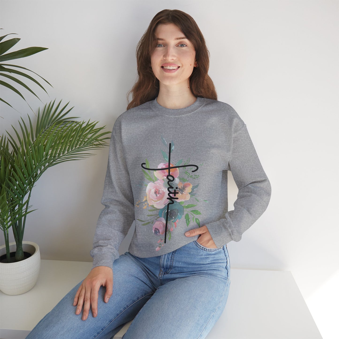 Floral Faith - Crewneck Sweatshirt