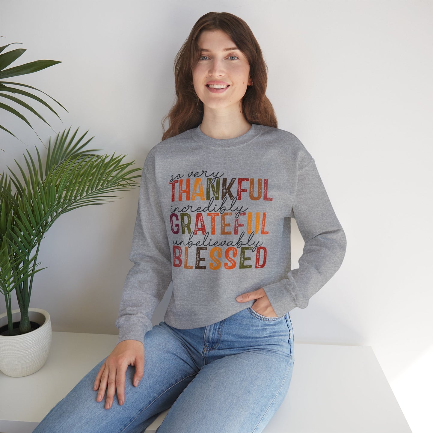 Thankful Grateful Blessed - Crewneck Sweatshirt