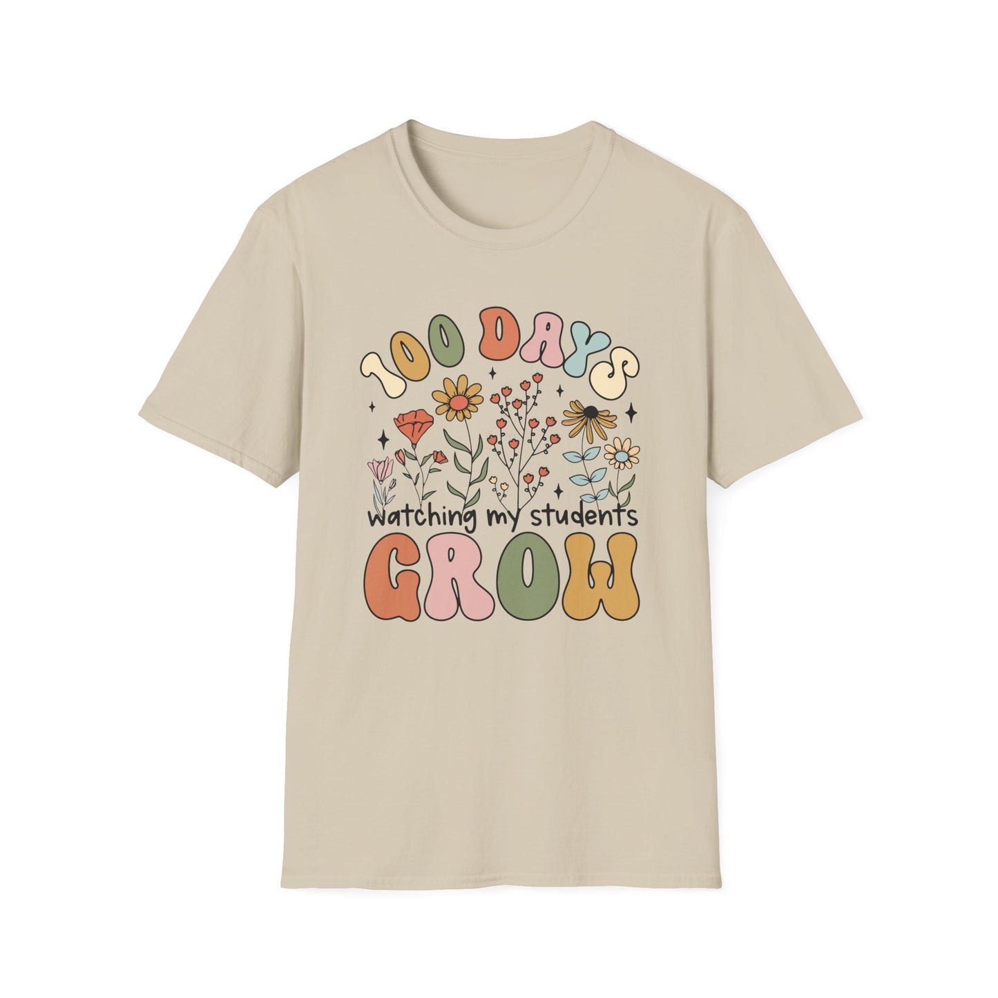 100 Days of Watching My Students Grow - Unisex Softstyle T-Shirt