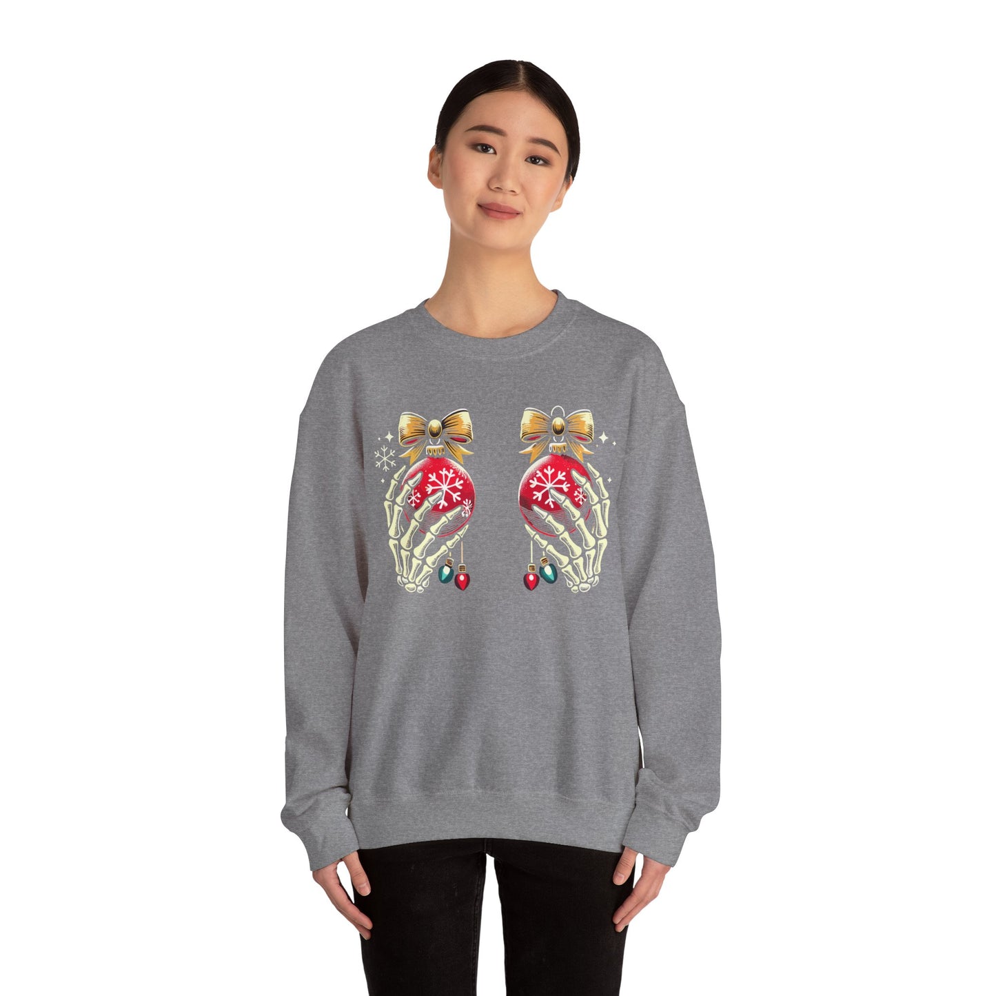 Skeleton Christmas Hands - Crewneck Sweatshirt