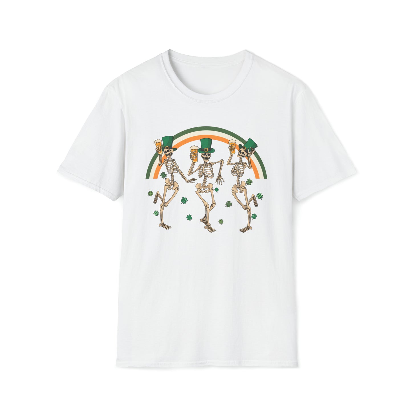 St. Patrick's Day Skeletons - Unisex Softstyle T-Shirt