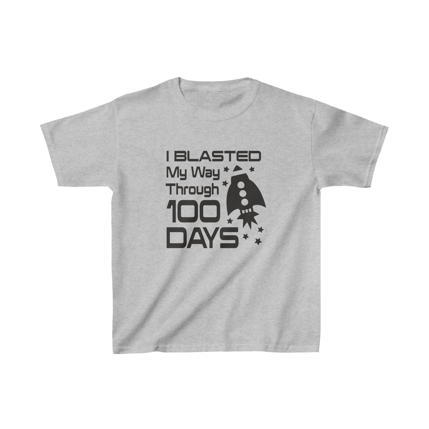Rocket 100 Days of School - Kids Heavy Cotton Tee