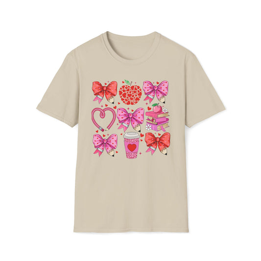 Teacher Hearts - Unisex Softstyle T-Shirt