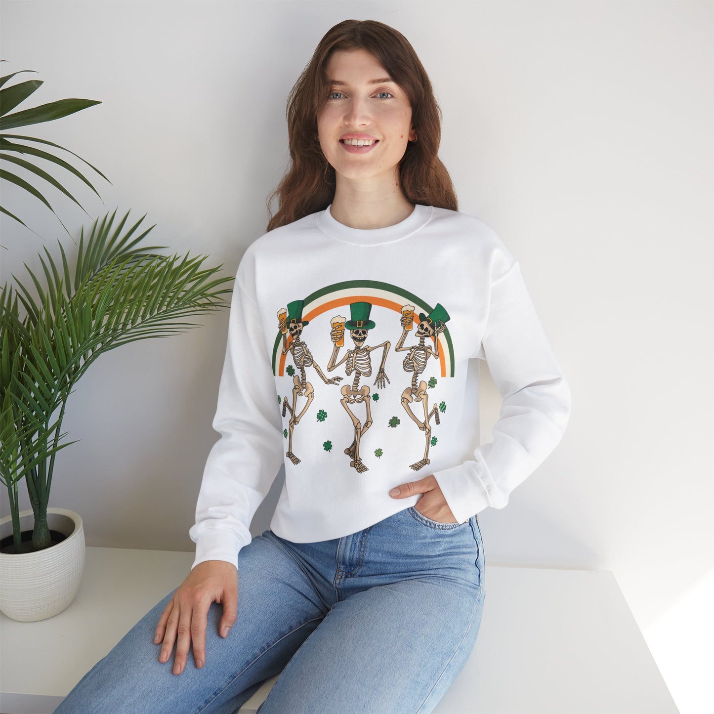 St. Patrick's Day Skeletons - Crewneck Sweatshirt