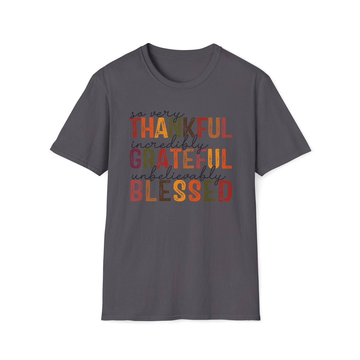 Thankful Grateful Blessed - Unisex Softstyle T-Shirt
