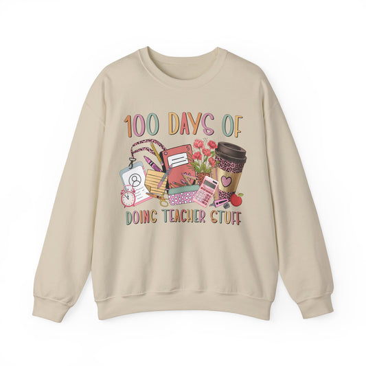 100 Days of Doing Teacher Stuff - Crewneck Sweatshirt