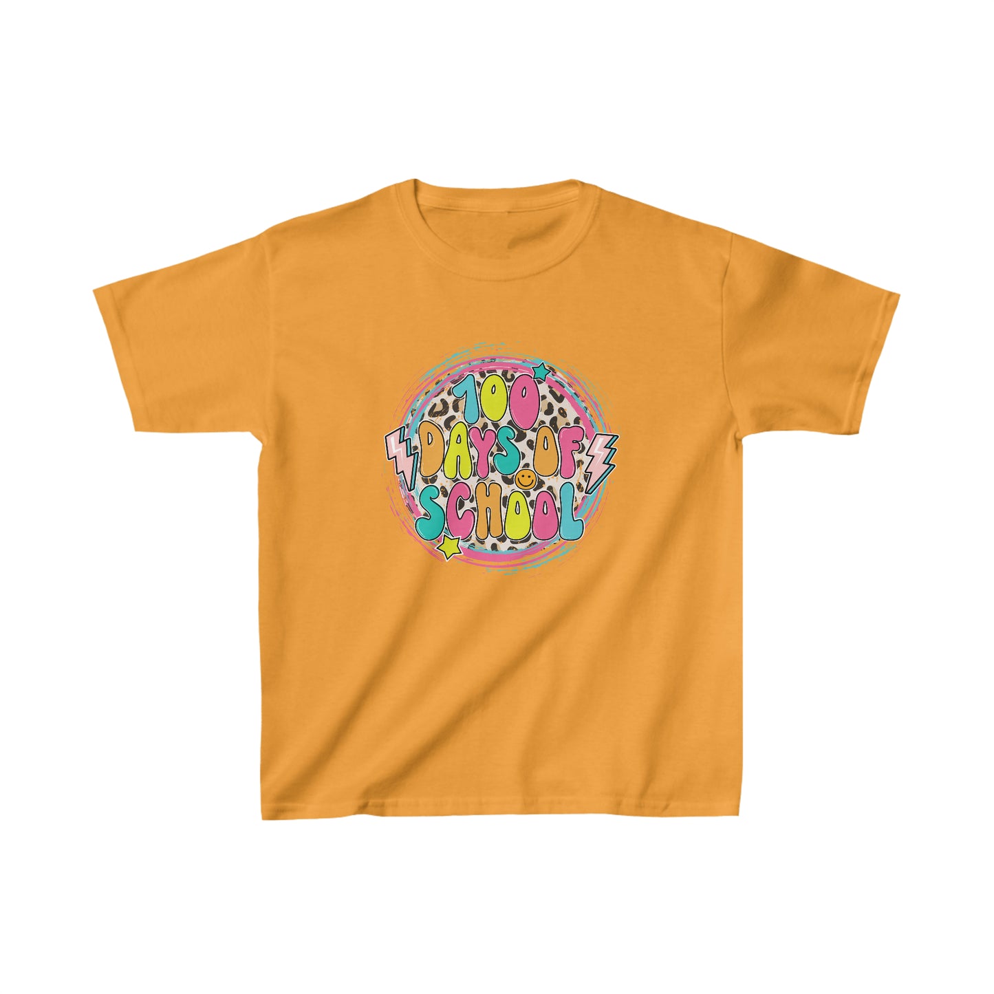 100 Days of School Retro - Kids Heavy Cotton Tee