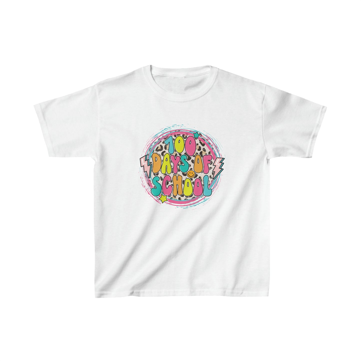 100 Days of School Retro - Kids Heavy Cotton Tee