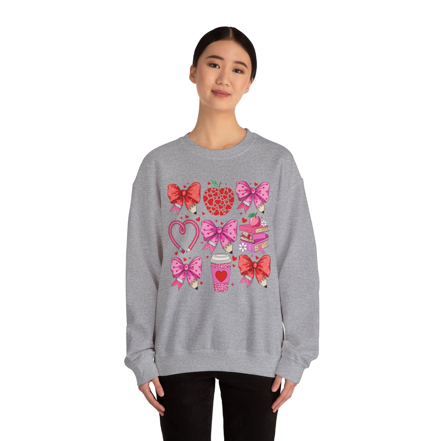 Teacher Hearts - Crewneck Sweatshirt