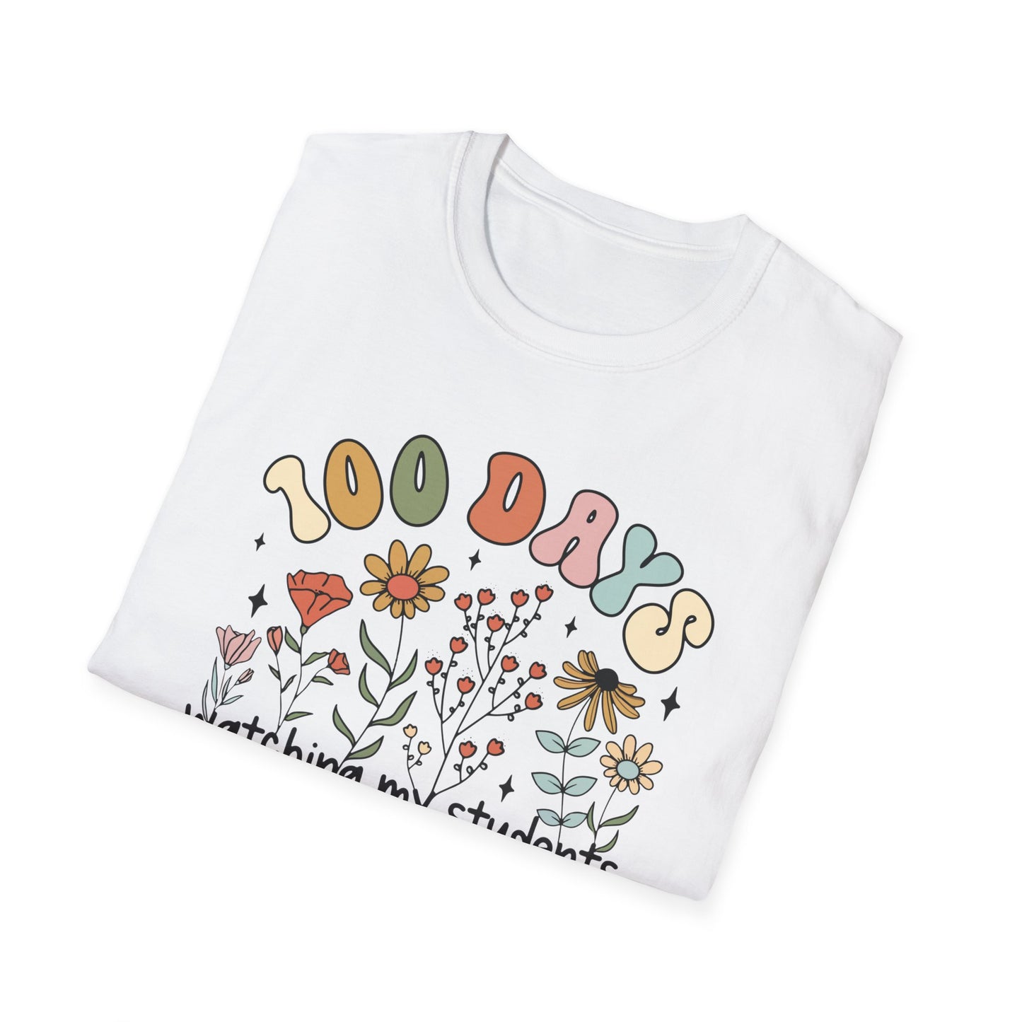 100 Days of Watching My Students Grow - Unisex Softstyle T-Shirt