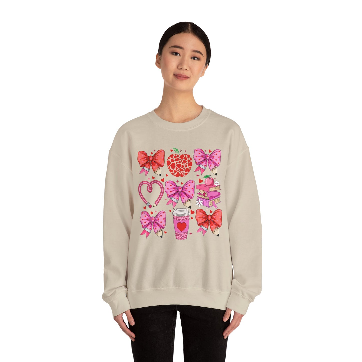 Teacher Hearts - Crewneck Sweatshirt