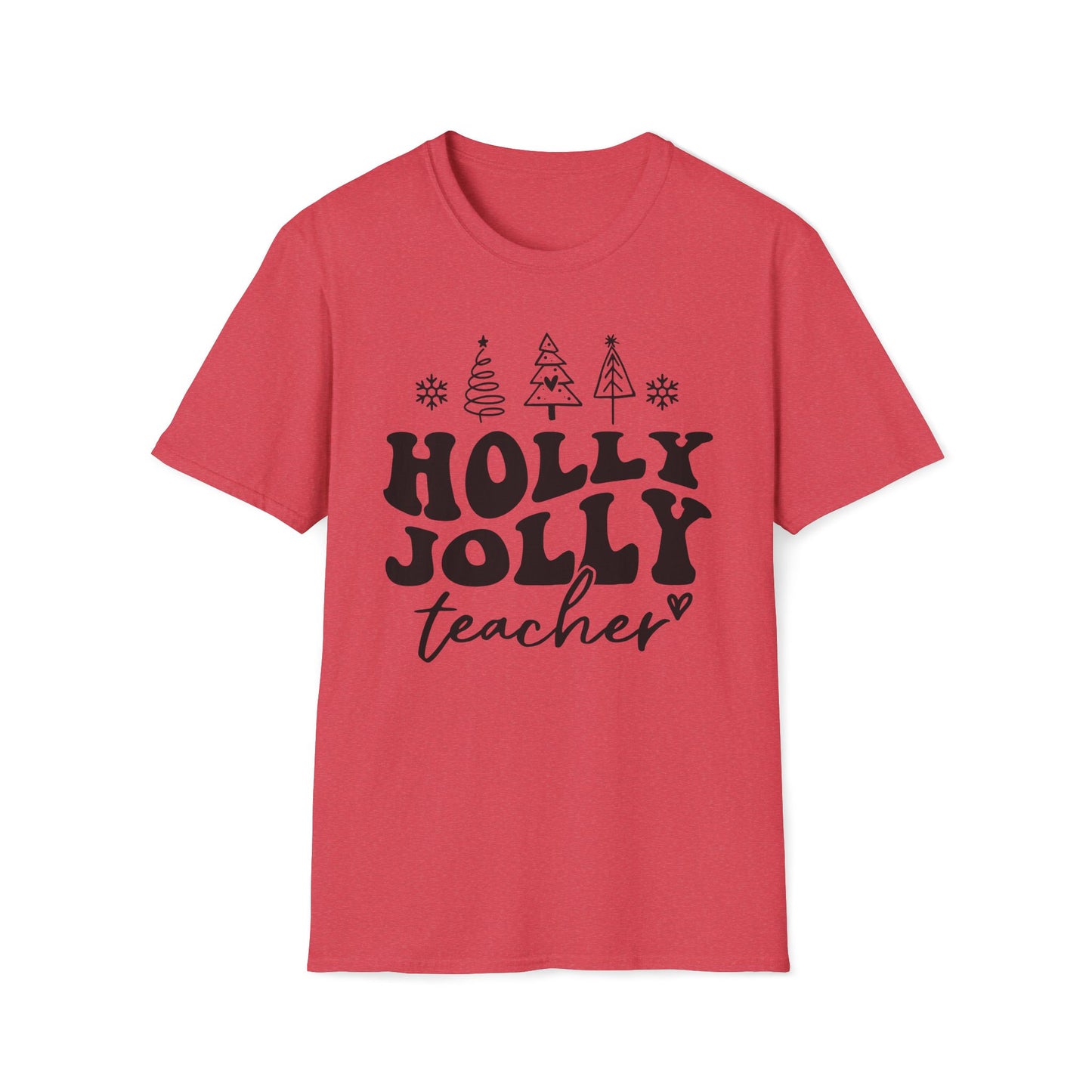 Holly Jolly Teacher - Unisex Softstyle T-Shirt