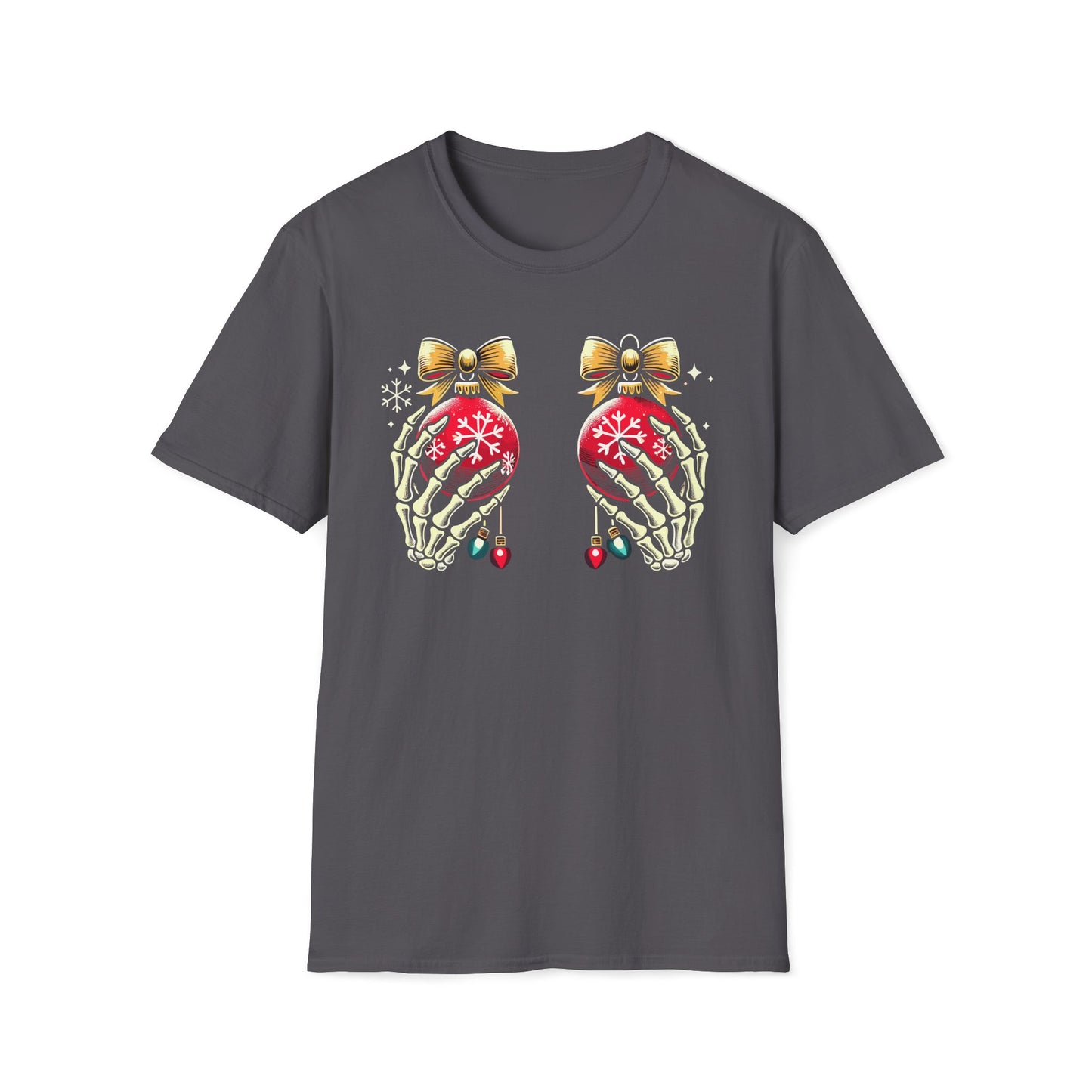 Skeleton Christmas Hands - Unisex Softstyle T-Shirt