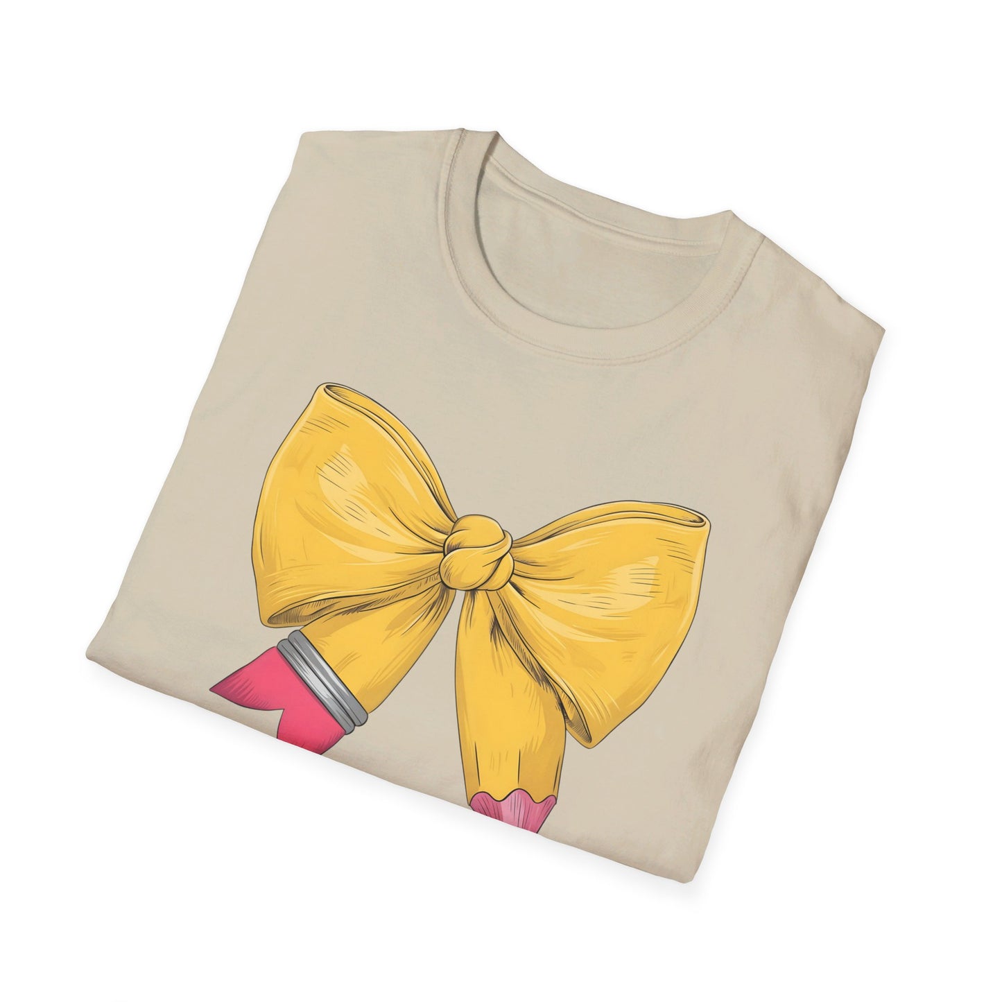 Pencil Bow - Unisex Softstyle T-Shirt