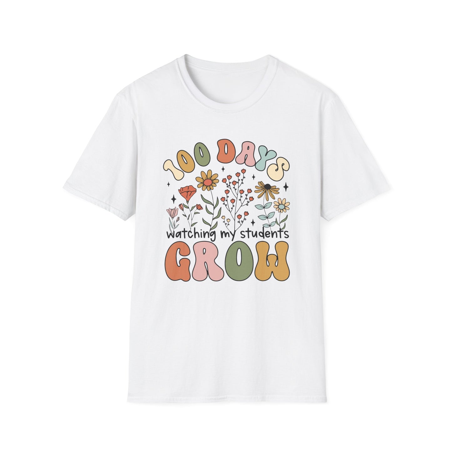 100 Days of Watching My Students Grow - Unisex Softstyle T-Shirt
