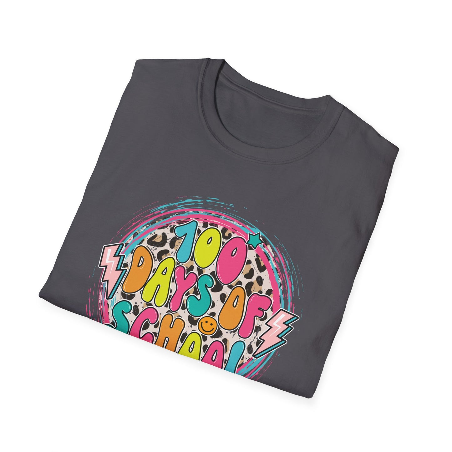 100 Days of School Retro - Unisex Softstyle T-Shirt