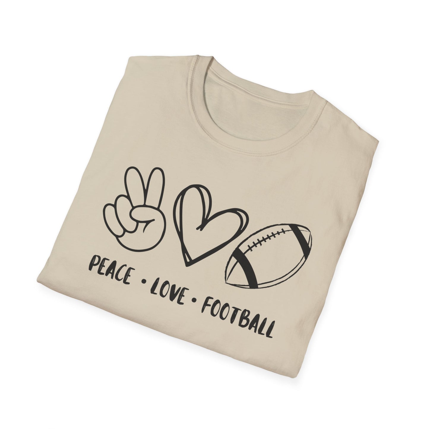 Peace Love Football - Unisex Softstyle T-Shirt