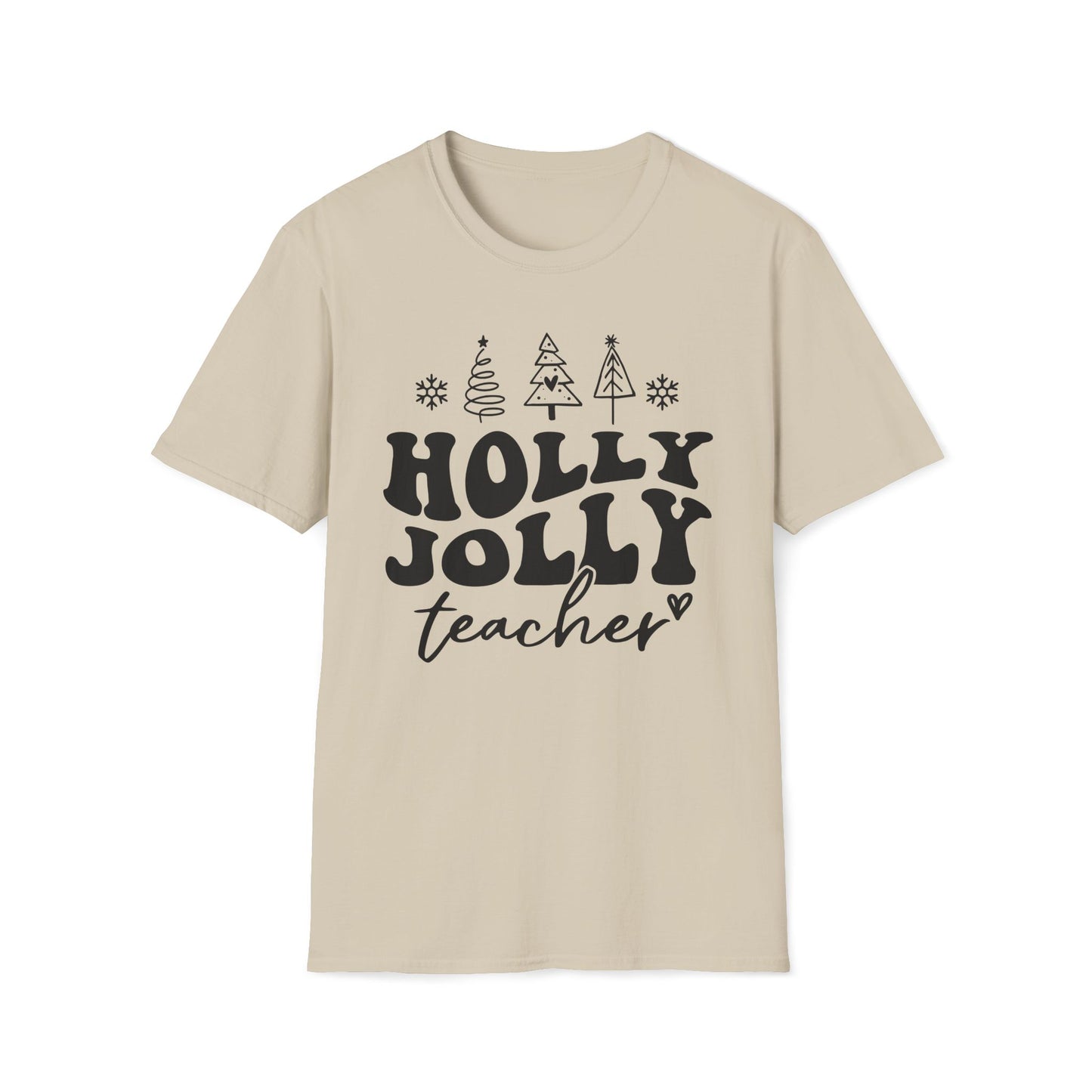 Holly Jolly Teacher - Unisex Softstyle T-Shirt