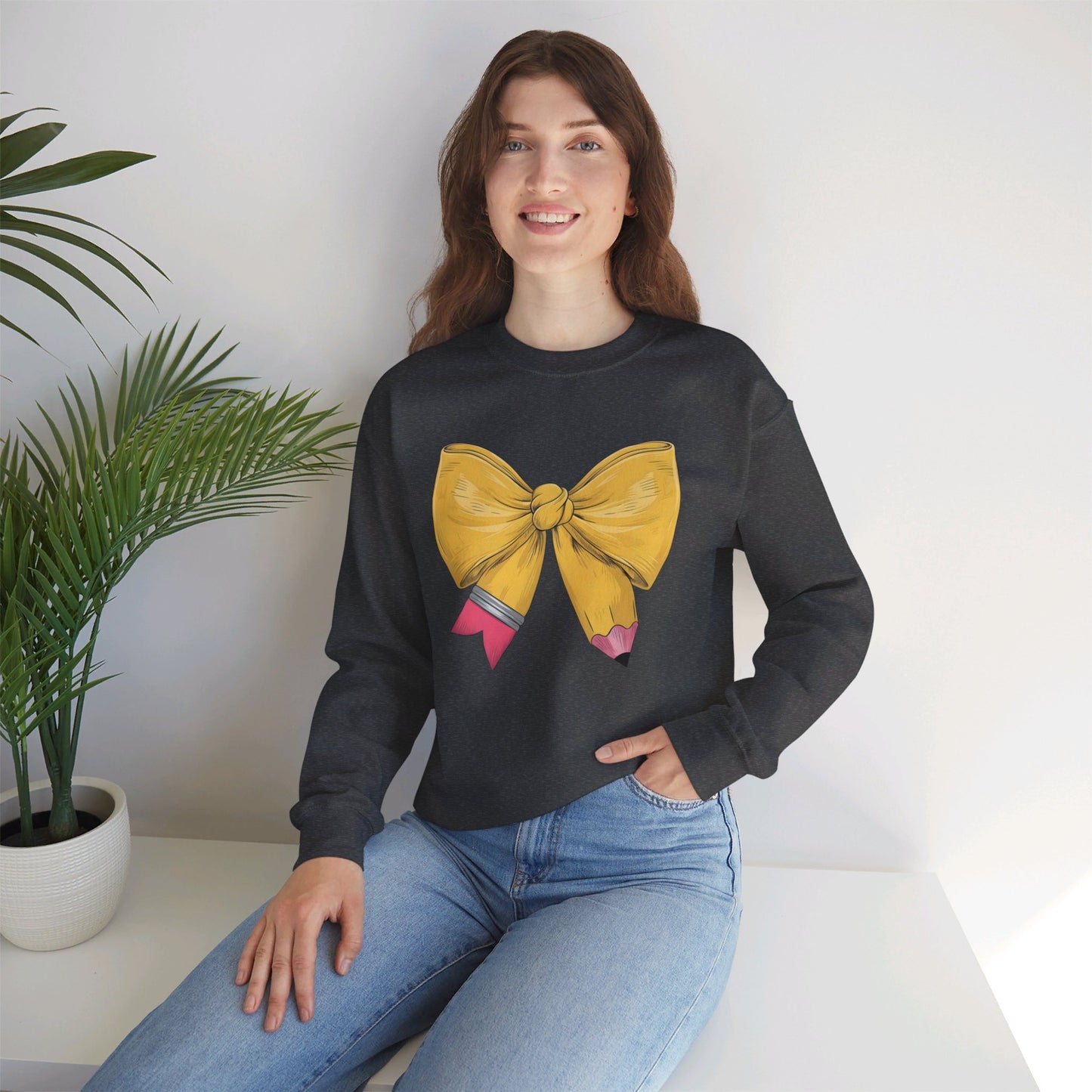 Pencil Bow - Crewneck Sweatshirt