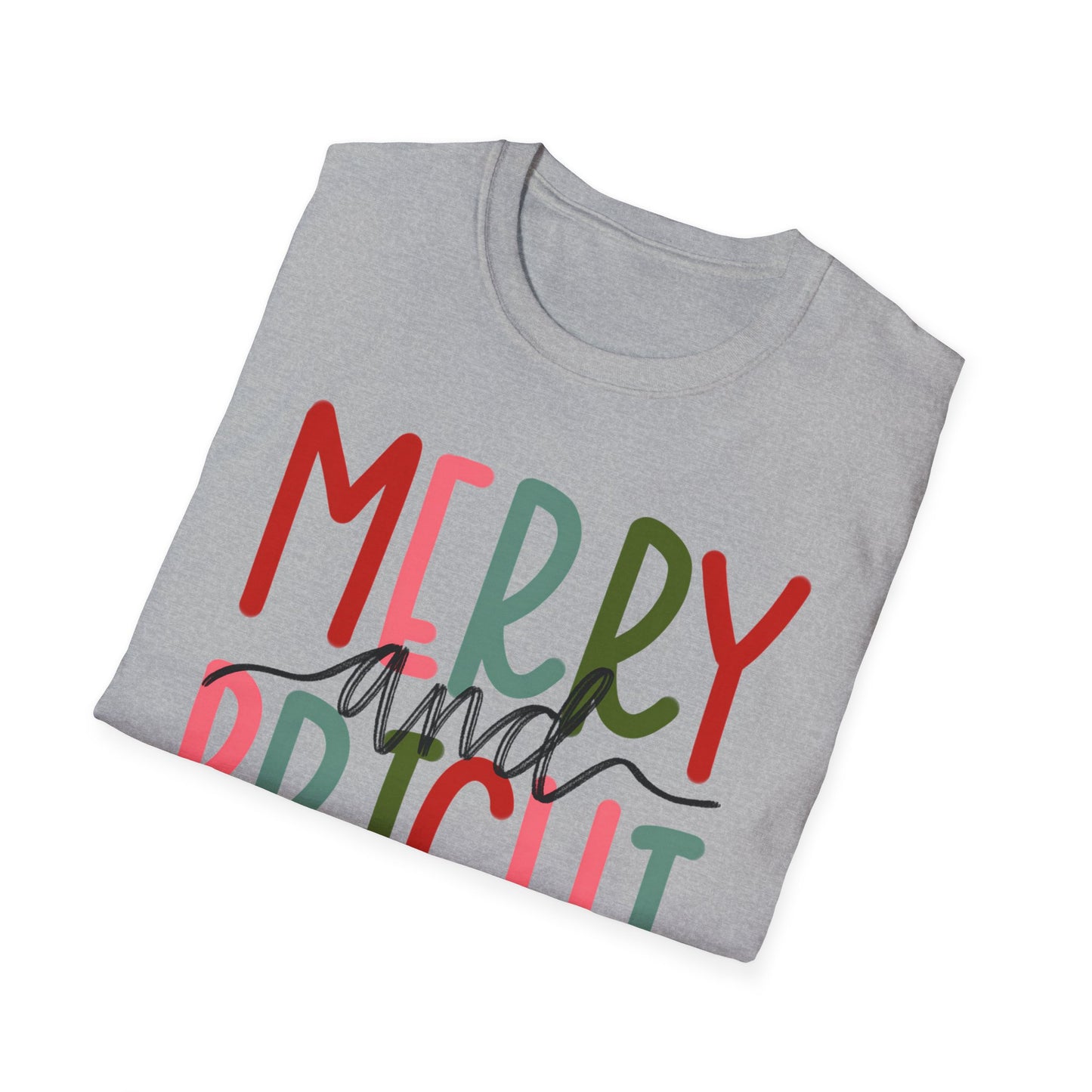 Merry and Bright - Unisex Softstyle T-Shirt