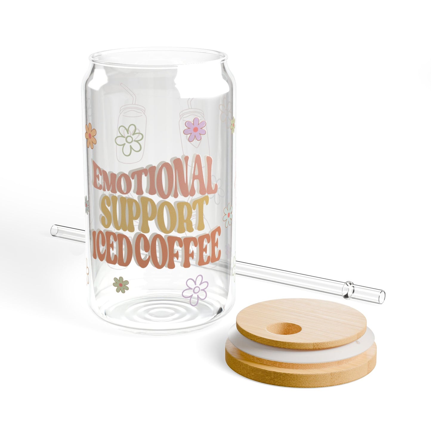 Emotional Support Sipper Glass, 16oz