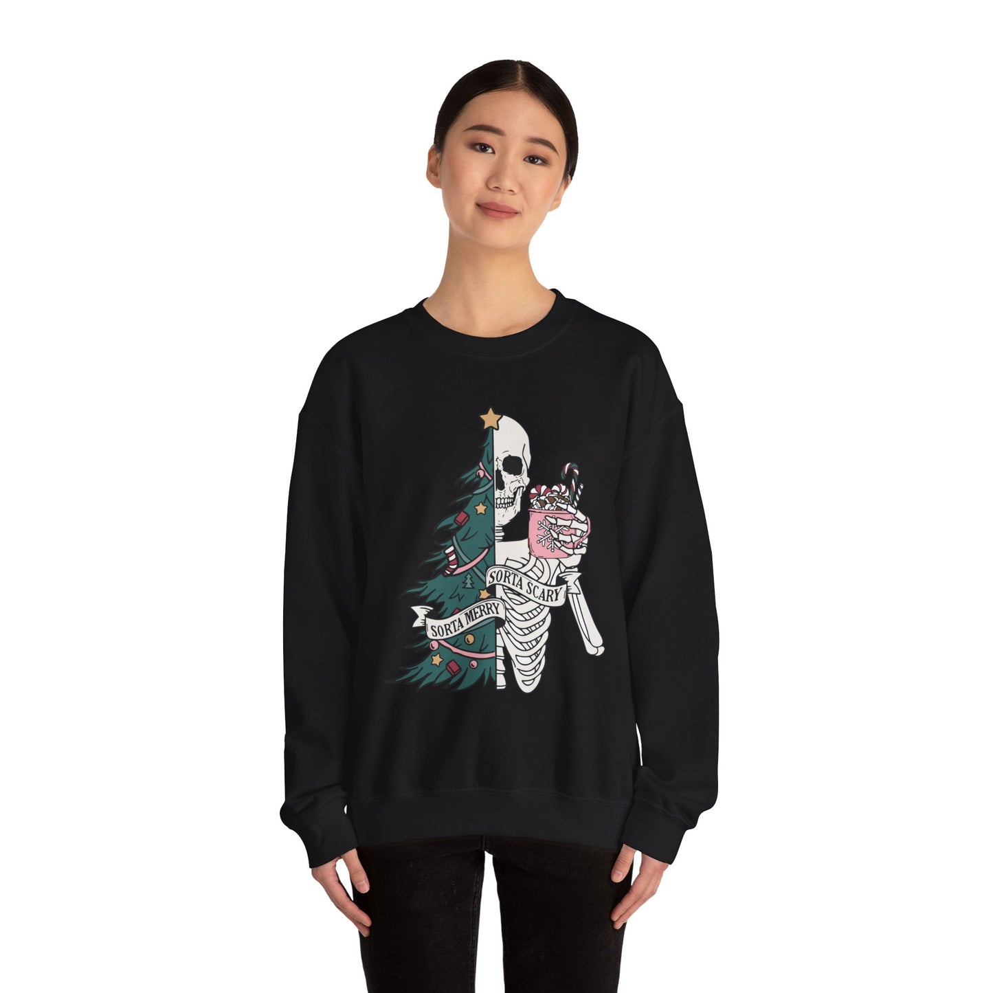 Sorta Merry Sorta Scary - Crewneck Sweatshirt