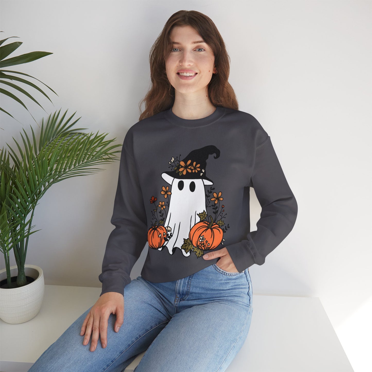 Pumpkin Ghost - Crewneck Sweatshirt