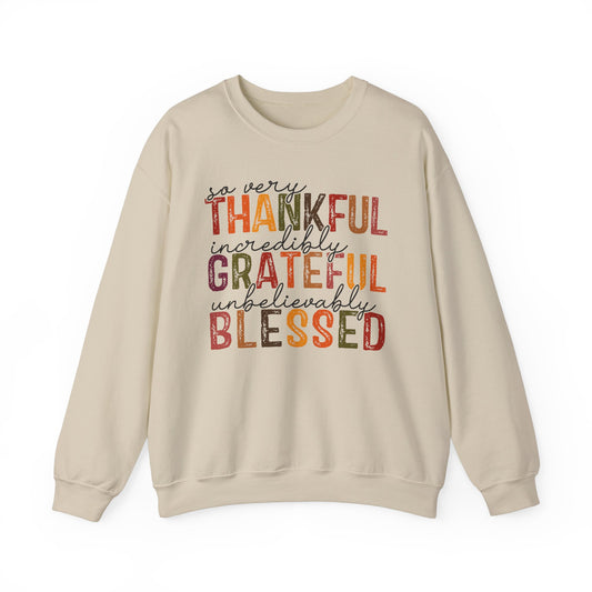 Thankful Grateful Blessed - Crewneck Sweatshirt