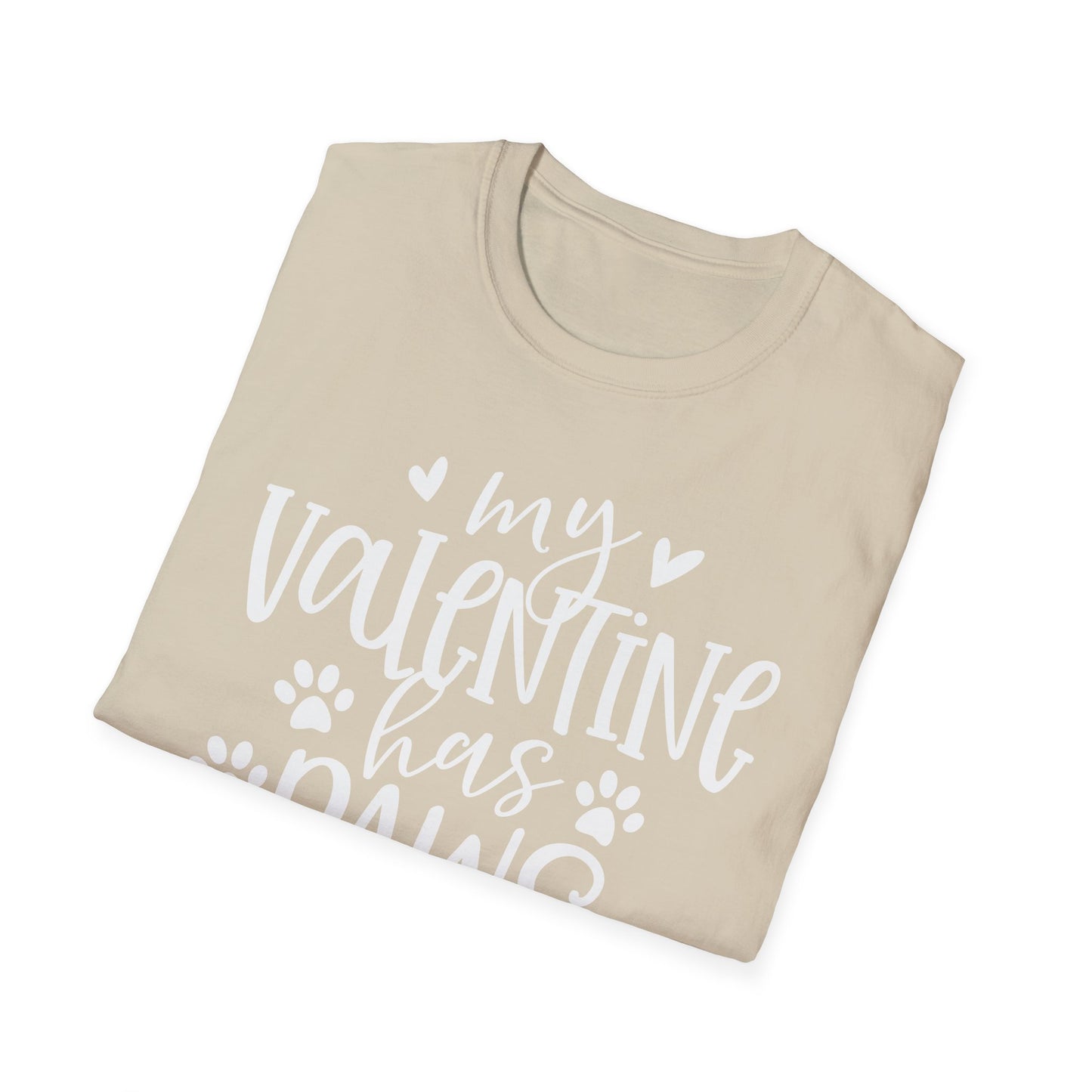 Valentine Paws - Unisex Softstyle T-Shirt